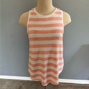 Market and Spruce Striped Sleeveless Top - Coral and White